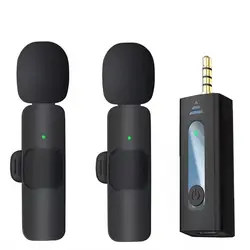 ست میکروفن یقه ای بیسیم مدل K35 DUAL 3.5mm  اصلی