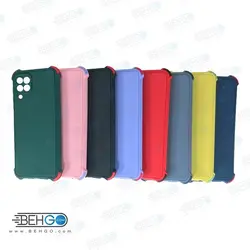 قاب سامسونگ A22 4G کاور مدل ژله ای دکمه رنگی محکم ضد ضربه با محافظ لنز دوربین گوشی  Samsung A22 4G