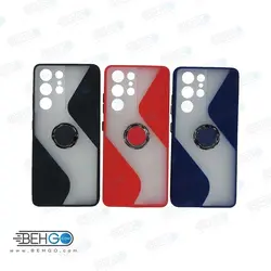 قاب گوشی سامسونگ S21 ULTRA  کاور S21 ultra قاب پاپ سوکت دار با محافظ لنز دوربین گوشی S21 ultra مدل حلقه انگشتی نگهدارنده
