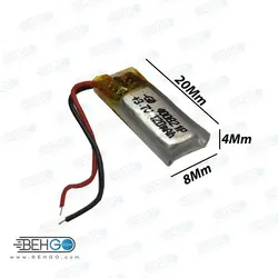 باتری هندزفری بلوتوث باطری لیتیومی ظرفیت 3.7V 120mAh مدل 400821P