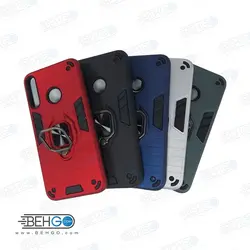قاب گوشی y7p قاب ضد ضربه y7p قاب هلدر دار گارد محافظ قاب پاپ سوکت دار مدل حلقه دار انگشتی هولدر مگنتی مدل بتمن ارمور اصلی مناسب وای 7 پی کاور گوشی موبایل هواوی Anti Shock BATMAN ARMOR FINGER RING CASE COVER For Huawei Y7 p