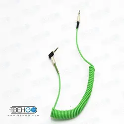 کابل AUX کابل انتقال صدا فنری مناسب انتقال صدا از گوشی موبایل سامسونگ ،هواوی ،ایفون و سایر برندها به اسپیکر بلندگو فنری کد AUX Cable for Beats Headphones, Samsung, iPhone, Huawei, Car Stereo code 7