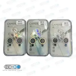 محافظ لنز دوربین مدل رینگی نگین دار گوشی موبایل اپل مناسب ایفون 12 و ایفون 11