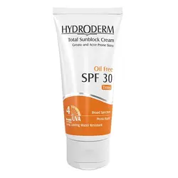 کرم ضدآفتاب هیدرودرم SPF30 پوست چرب رنگ بژ تیره حجم 50 میل - ویتالوکس