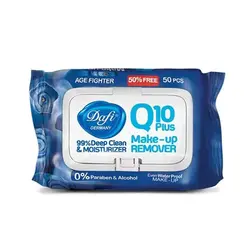 دستمال مرطوب کیوتن دافی Q10 پاک کننده آرایش 50 عددی - ویتالوکس