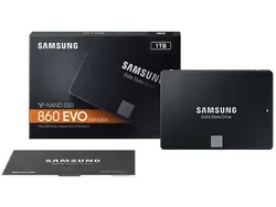 حافظه SSD اینترنال 1ترابایت Samsung مدل 860 EVO - مرکز حافظه ویرا | مرکز پخش انواع هارد و SSD در استان فارس