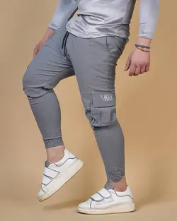 شلوار اسلش طرح جین طوسی پنبه نیل