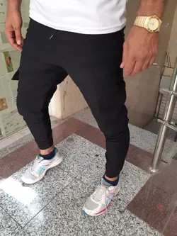 شلوار اسلش بنگال مشکی مدل 6 جیب کلاسیک