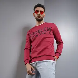 پلیور تو كركی قرمز مردانه مدل Alferd