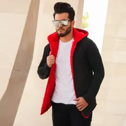 هودی مردانه Orp لبه خز (قرمز)