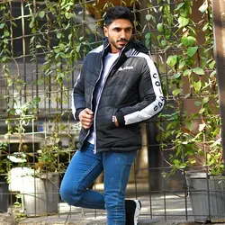 كاپشن مردانه Adidas مدل Enal(مشكی سفيد)