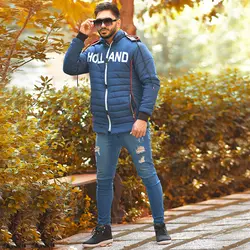 کاپشن مردانه Holland رنگ سورمه ای