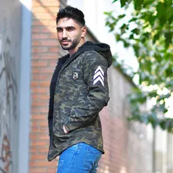 هودی مردانه کلاه دار بِرِین(ارتشی)