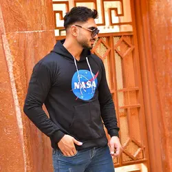 سويشرت كلاهدار مردانه مدل ناسا