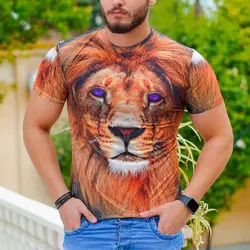 تیشرت مردانه مدل Lion