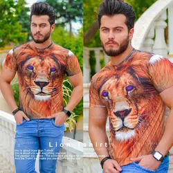 تیشرت مردانه مدل Lion