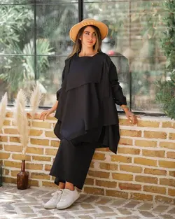 ست زنانه داکرون مدل مشکی