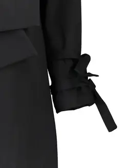 مانتو مشکی و بلند کرپ Sourani