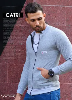 سويشرت مردانه مدل CATRI (طوسی)