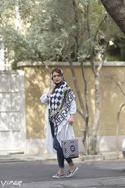 ست دخترانه GELARE شامل کیف، کفش و روسری(شطرنجی)