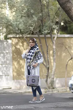 ست دخترانه GELARE شامل کیف، کفش و روسری(شطرنجی)