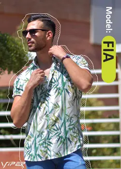 پيراهن مردانه هاوايی مدل FIA