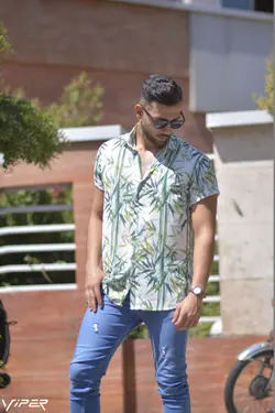 پيراهن مردانه هاوايی مدل FIA