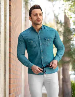 پیراهن مردانه Marta مدل 11654(فیروزه ای رنگ)