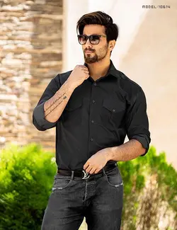 پیراهن مردانه اِنزو مدل 10614(نخ درجه یک)