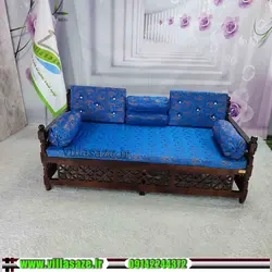 تخت سنتی چوبی با مشبک و تشک شاه نشین - فروشگاه اینترنتی ویلاسازه