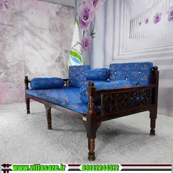 تخت چوبی سنتی با تشک شاه نشین - فروشگاه اینترنتی ویلاسازه