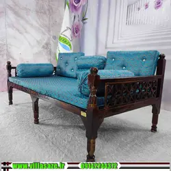 تخت چوبی سنتی با تشک شاه نشین - فروشگاه اینترنتی ویلاسازه