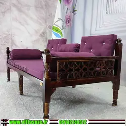 تخت چوبی سنتی با تشک شاه نشین - فروشگاه اینترنتی ویلاسازه