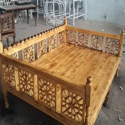 تخت سنتی چوبی سایز 100*200 - فروشگاه اینترنتی ویلاسازه انواع تخت سنتی در ویلا سازه