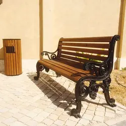 نیمکت چوبی طرح کلاسیک - فروشگاه اینترنتی ویلاسازه - نیمکت چوبی