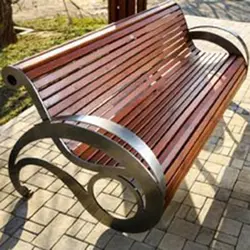 نیمکت چوبی طرح اشکی - فروشگاه اینترنتی ویلاسازه - فروش آنلاین مبلمان شهری