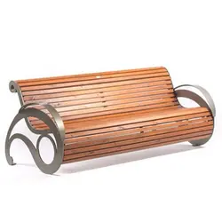 نیمکت چوبی طرح محدب - فروشگاه اینترنتی ویلاسازه -مبلمان شهری