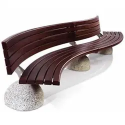 نیمکت چوبی طرح موجی - فروشگاه اینترنتی ویلاسازه - مبلمان شهری