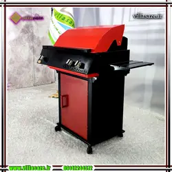 باربیکیو 60 سانتی گازی مدرن کابینت دار و پلوپز دار - فروشگاه اینترنتی ویلاسازه