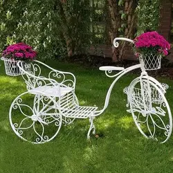 استند گل فلزی طرح دوچرخه