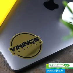 لیبل PVC متالایز طلایی براق (چاپ دیجیتال)