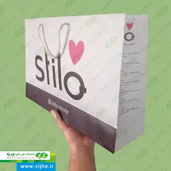 ساک خرید گلاسه 170 گرم روکش سلفون کد V6