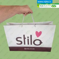 ساک خرید گلاسه 170 گرم روکش سلفون کد V6