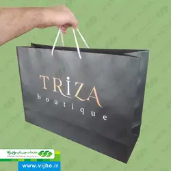 ساک خرید گلاسه 170 گرم روکش سلفون کد V5