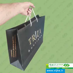 ساک خرید گلاسه 170 گرم روکش سلفون کد V5