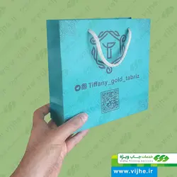 ساک خرید گلاسه 170 گرم روکش سلفون کد V4