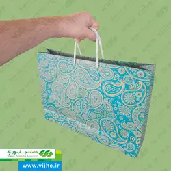 ساک خرید گلاسه 170 گرم روکش سلفون کد V8