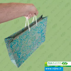 ساک خرید گلاسه 170 گرم روکش سلفون کد V8