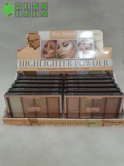 پالت هایلایتر جامد شمش چهارتایی کوین mini queen