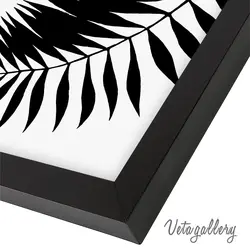 تابلو مدرن برگ سوزنی مشکی